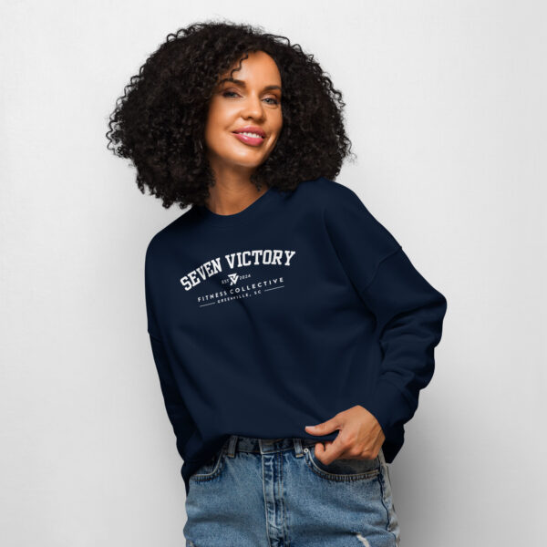 Collegiate Seven Victory Women’s organic crew neck sweatshirt - Image 2
